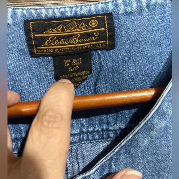Vintage Eddie Bauer Denim Sleeveless Zip-Up Romper Size S - Picture 5 of 7